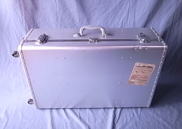 アルミ製スーツケース 46x23x73 昭和　レトロ_1