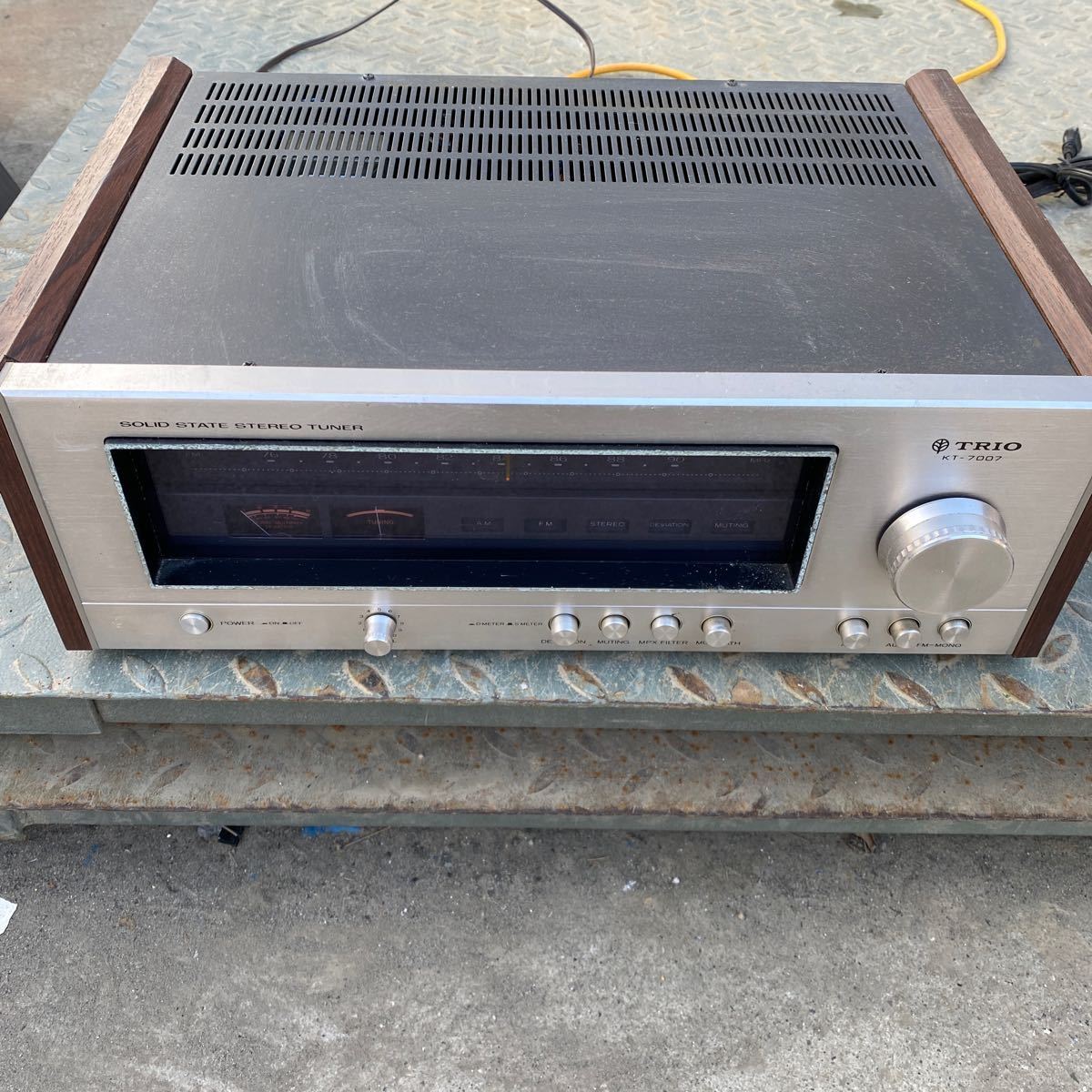 TRIO トリオ FM/AMステレオチューナー KT-7007 音響機器 オーディオ 通電確認_1