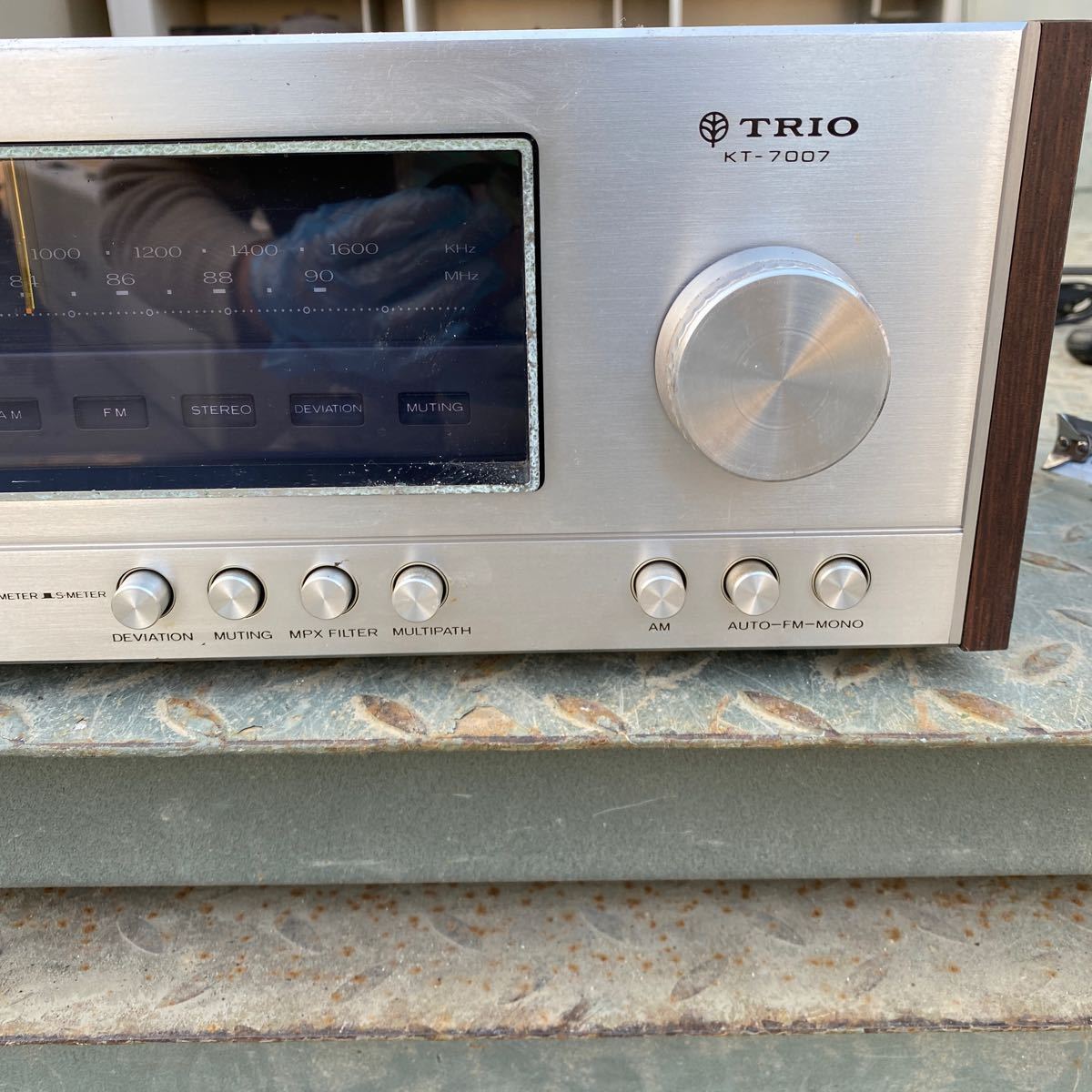 TRIO トリオ FM/AMステレオチューナー KT-7007 音響機器 オーディオ 通電確認_3