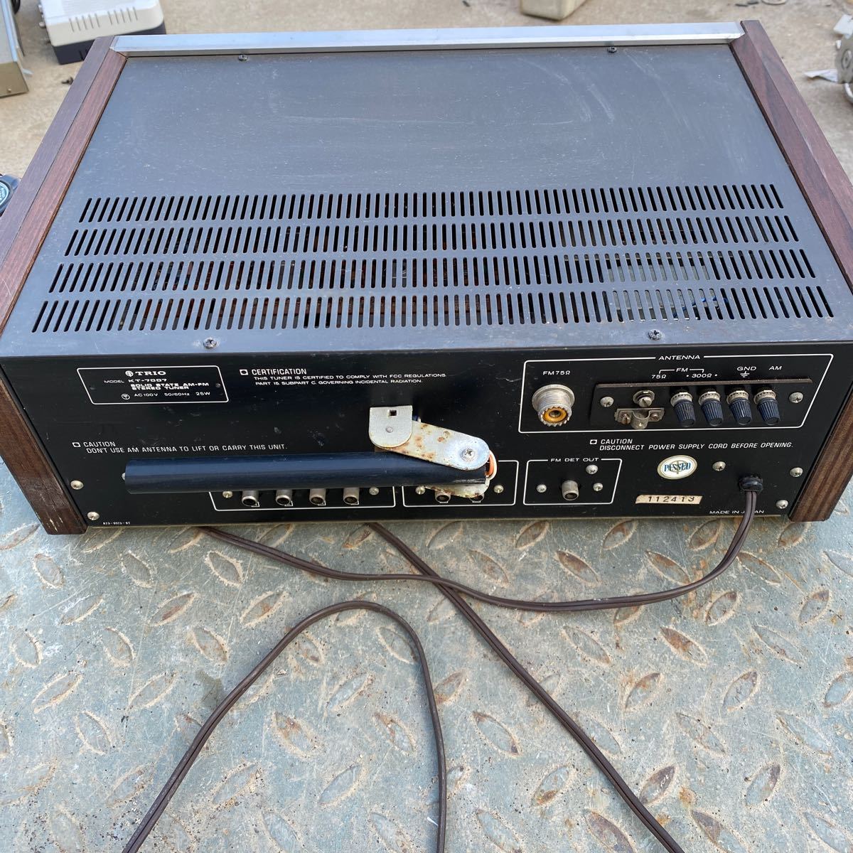 TRIO トリオ FM/AMステレオチューナー KT-7007 音響機器 オーディオ 通電確認_5