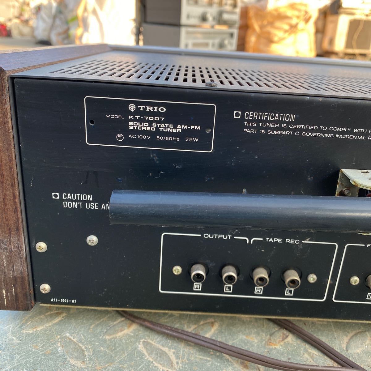 TRIO トリオ FM/AMステレオチューナー KT-7007 音響機器 オーディオ 通電確認_6