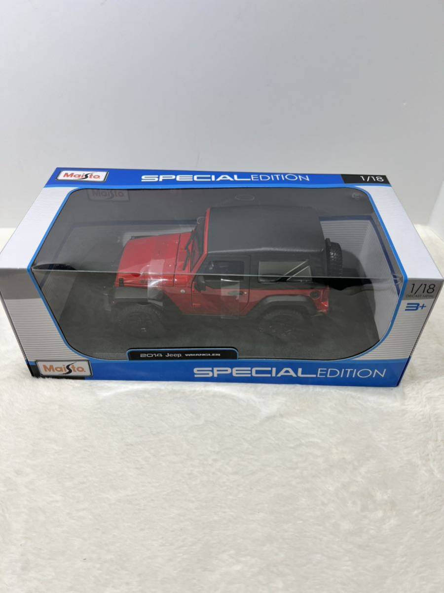1/18 箱入り ミニカー 2014 Jeep Wrangler レッド 2014年 ジープ ラングラー 赤 オフロード SUV アメ車 Maisto マイスト_1