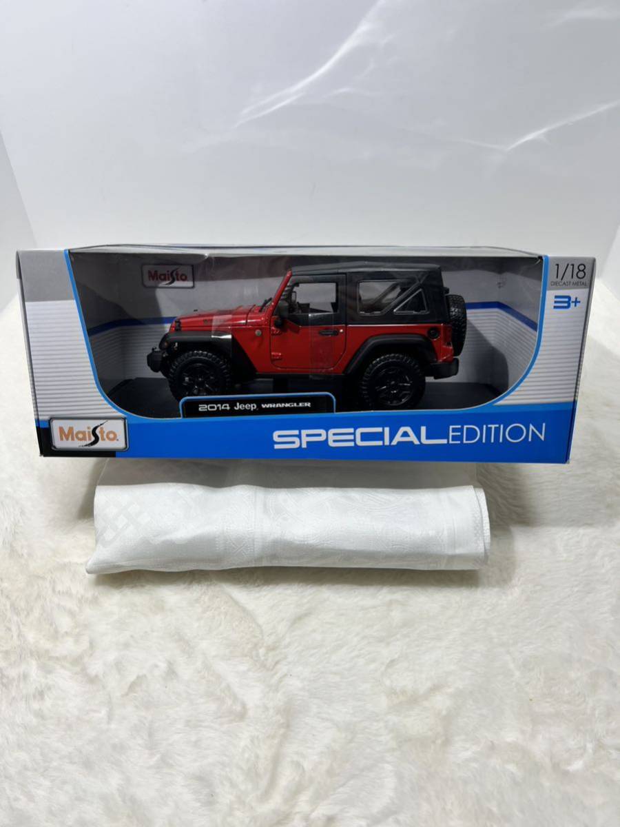 1/18 箱入り ミニカー 2014 Jeep Wrangler レッド 2014年 ジープ ラングラー 赤 オフロード SUV アメ車 Maisto マイスト_2