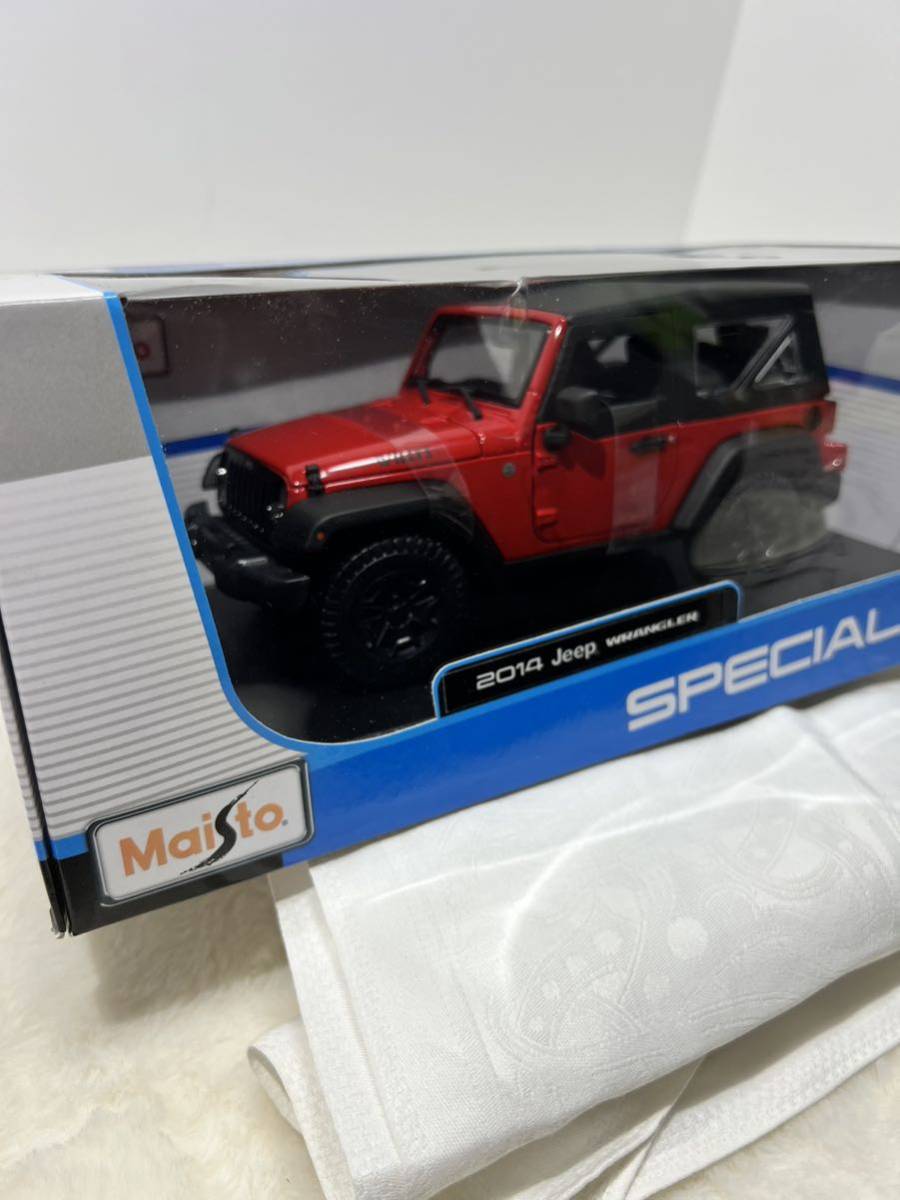 1/18 箱入り ミニカー 2014 Jeep Wrangler レッド 2014年 ジープ ラングラー 赤 オフロード SUV アメ車 Maisto マイスト_6