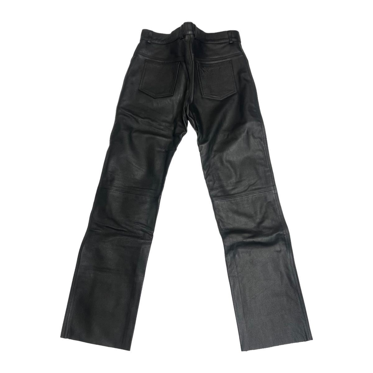 ★未使用★タグ付き★SPOON 牛革 レザーパンツ 36　スプーン バイカー 牛皮 黒 ライダー _4