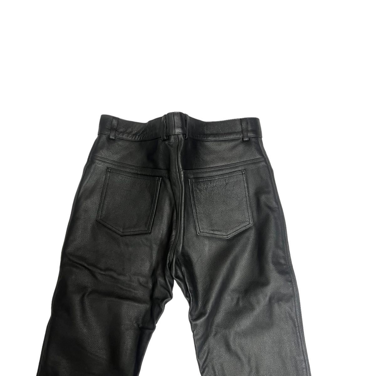 ★未使用★タグ付き★SPOON 牛革 レザーパンツ 36　スプーン バイカー 牛皮 黒 ライダー _5