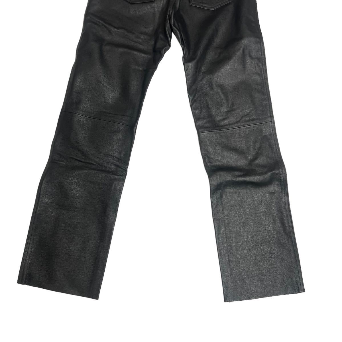 ★未使用★タグ付き★SPOON 牛革 レザーパンツ 36　スプーン バイカー 牛皮 黒 ライダー _6