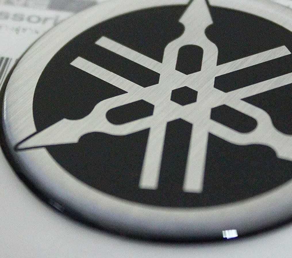 6枚セット YAMAHA ヤマハ純正 音叉エンブレム φ50 FJ XJR TZR RZ TW XSR ビラーゴ ポッケ YZF R1 MT FZR XT SR セロー DT 400 250 07 09_4