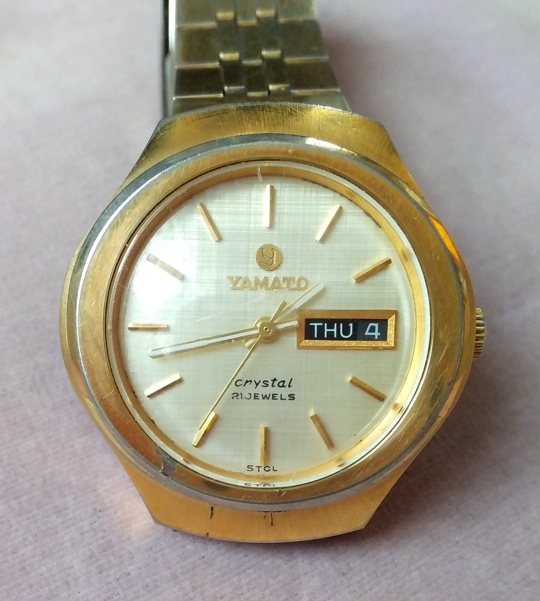 品 ヤマト YAMATO crystal 21石 AUTOMATIC SAKURA TOKEI CO. LTD 