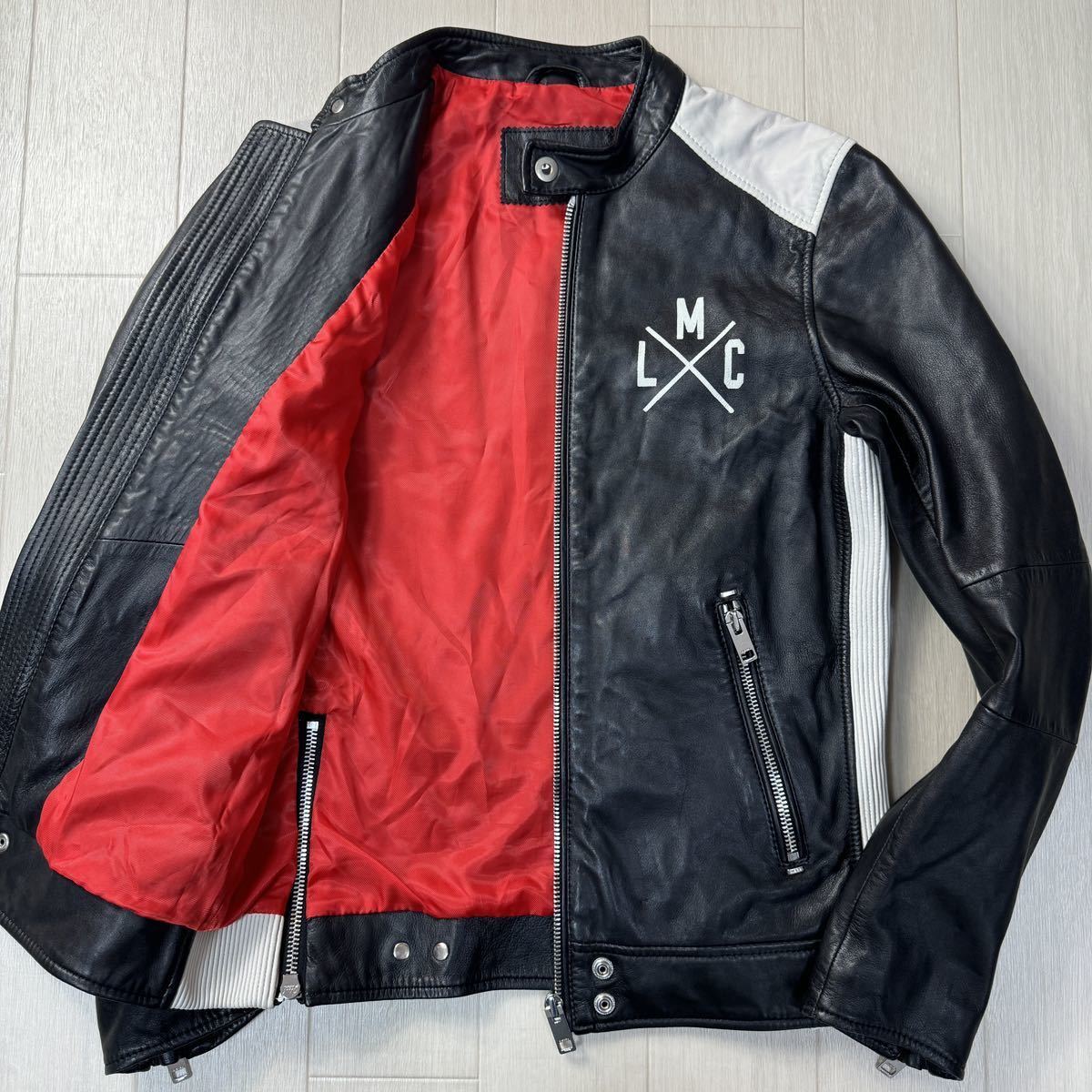 ほぼ未使用/M相当☆ディーゼル/DIESEL バックプリント LMC レッド裏地 