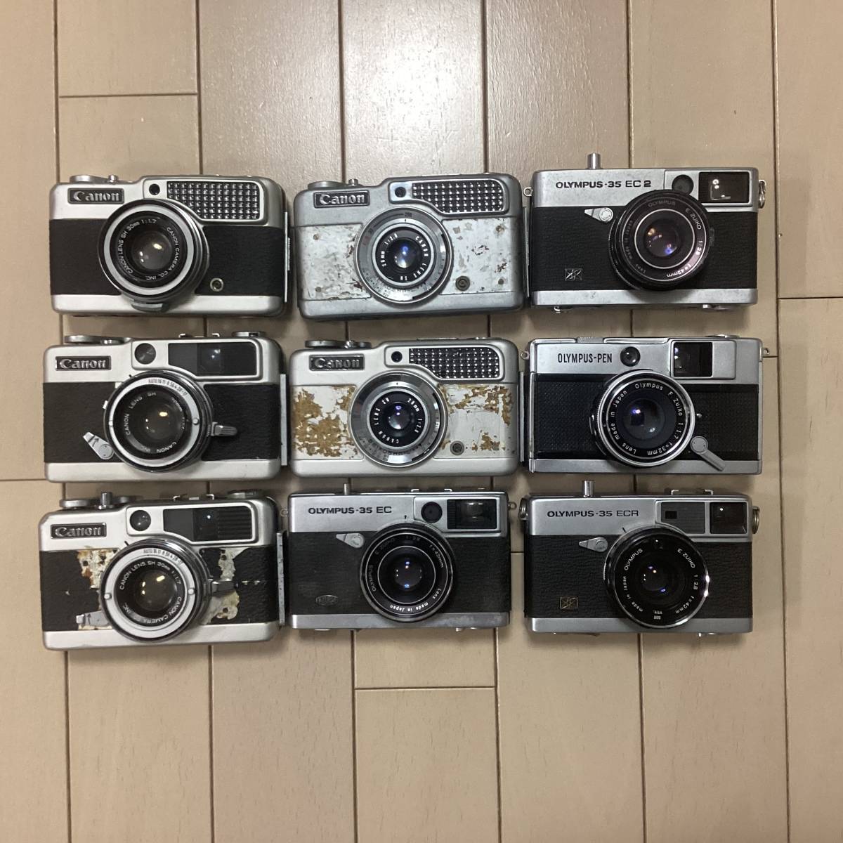 Canon Demi EE17/Demi/Demi S/OLYMPUS 35EC/EC2/ECR/PEN EED/ 9台