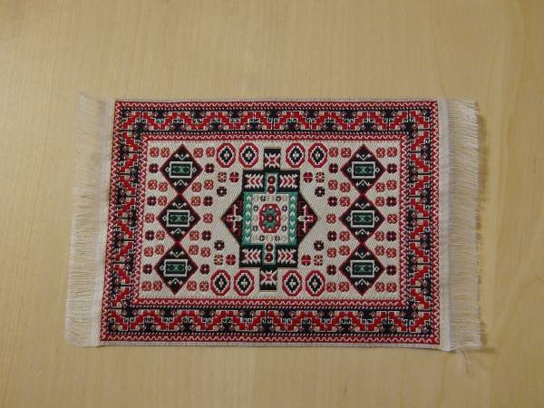 ドールハウス★15×25cm雪国 カーペット★ミニチュア_1