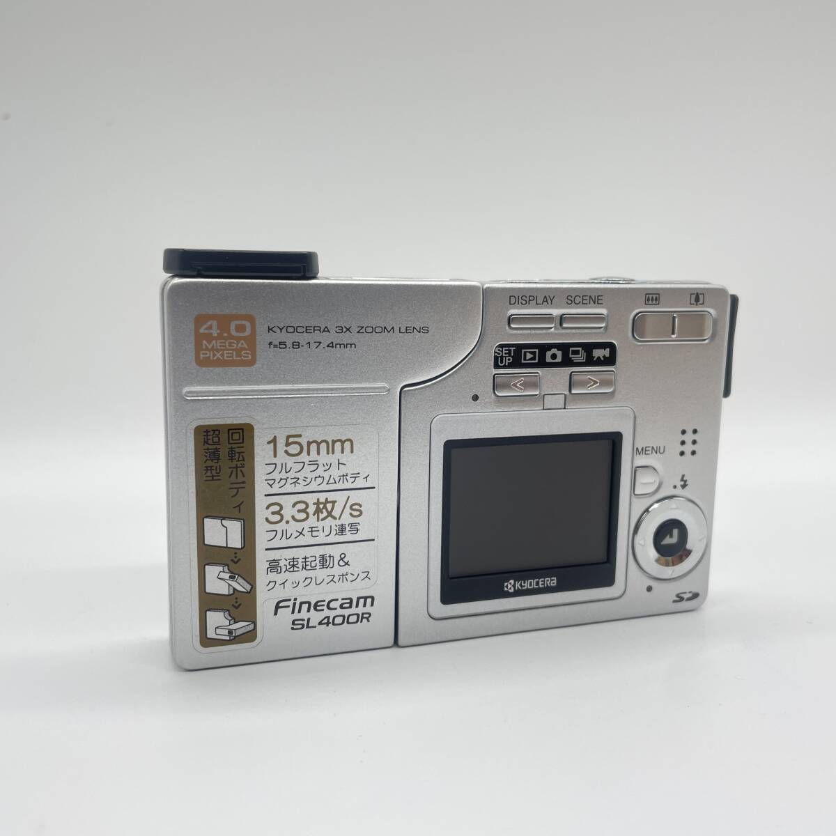 デジタルカメラ　Kyocera. Finecam SL400R 動作確認済み 動作確認済・ほぼ未使用品】KYOCERA Finecam FINECAM SL400R コンデジ