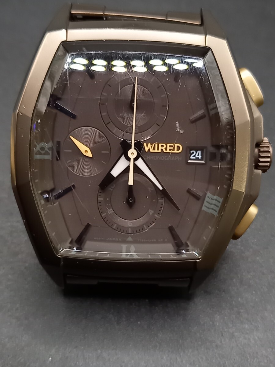 ☆WIRED/ワイアード クロノグラフ メンズ腕時計 クォーツ 7T92-0NZ0