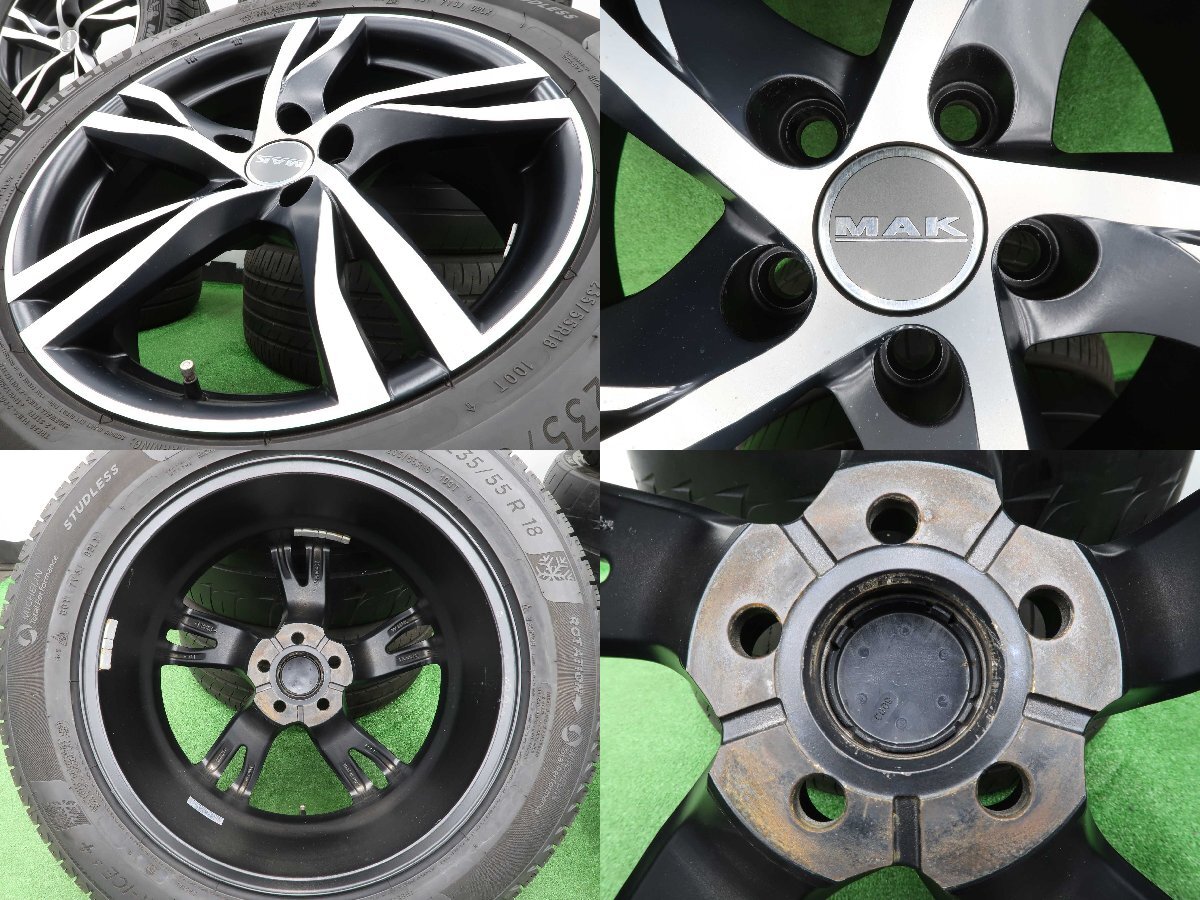 4本 MAK ストックホルム 18インチ ホイール スタッドレス 7.5J +50 5H
