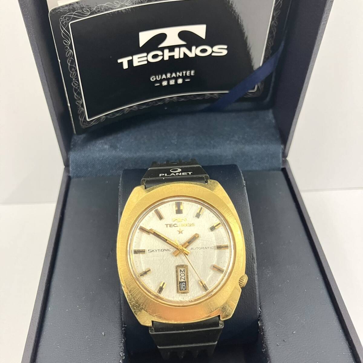 K】TECHNOS テクノス 腕時計 SKYSONIC スカイソニック 稼働品 