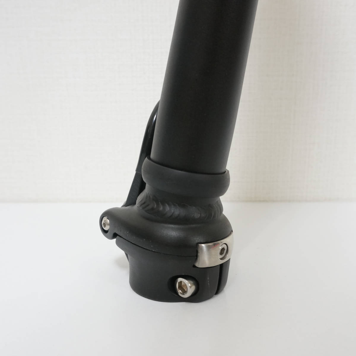 ダホン用　伸縮ハンドルポスト　 左折れ 内折れ 　 ハンドルポスト 　ブラック　純正品と同じ角度_3