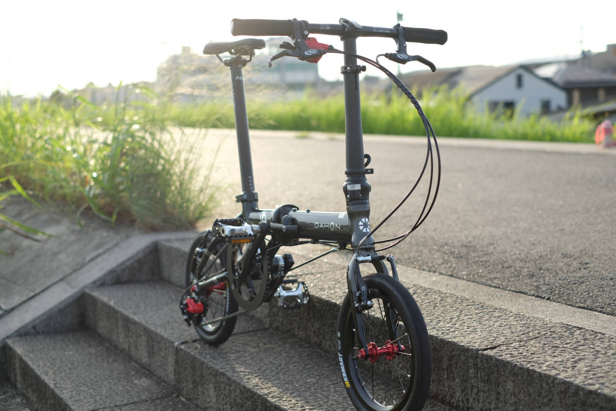 ダホン用　伸縮ハンドルポスト　 左折れ 内折れ 　 ハンドルポスト 　ブラック　純正品と同じ角度_6