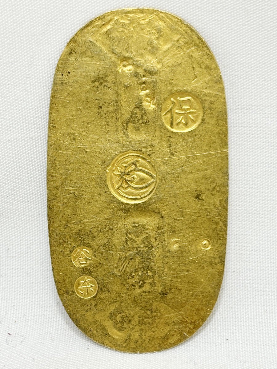 天保小判金 保字小判 裏刻印 谷東 11.1g 日本貨幣商協同組合鑑定書付き