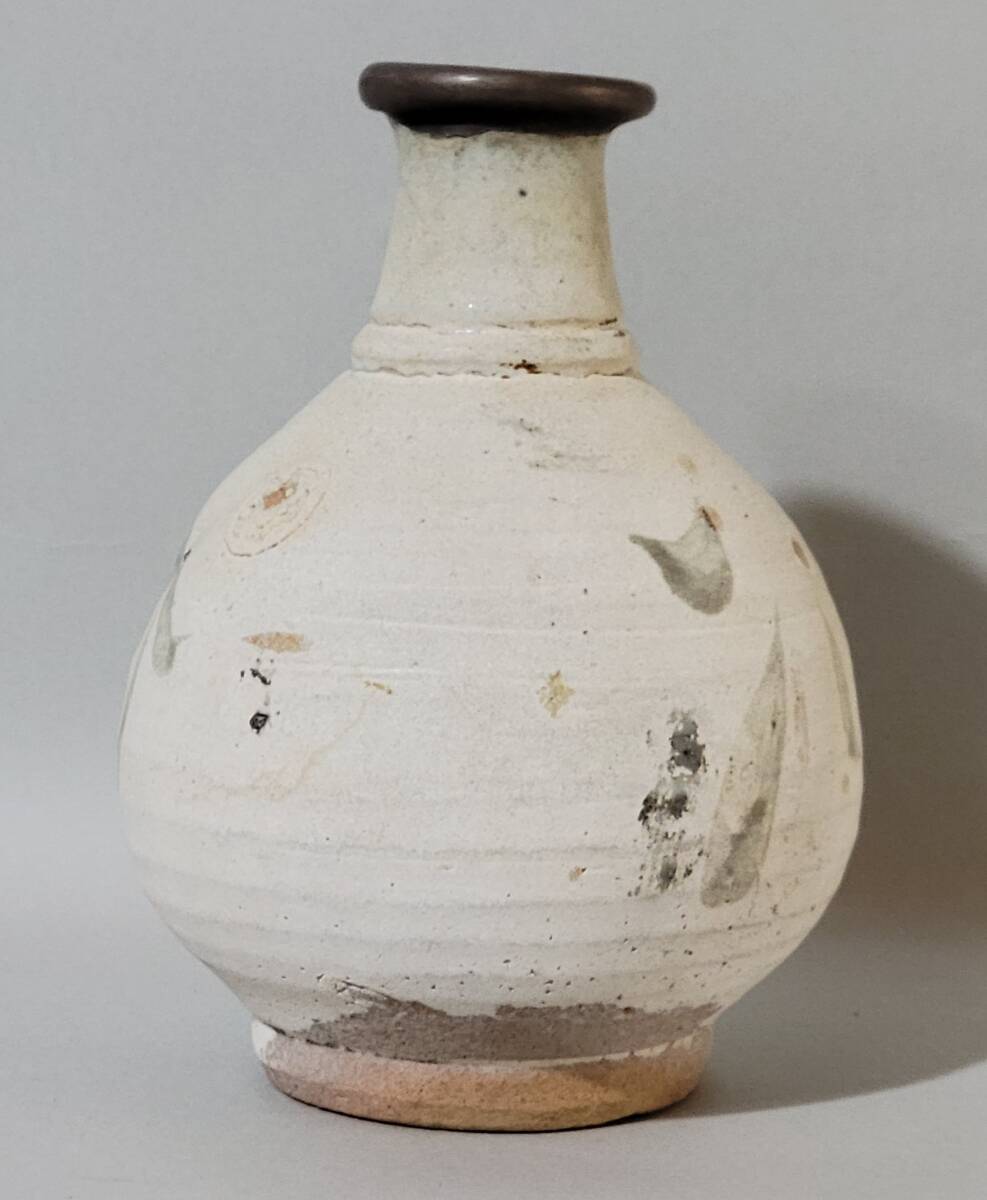古美術柳 李朝 堅手鉄絵 草花文徳利 酒器 李朝初期 (李朝)｜売買された
