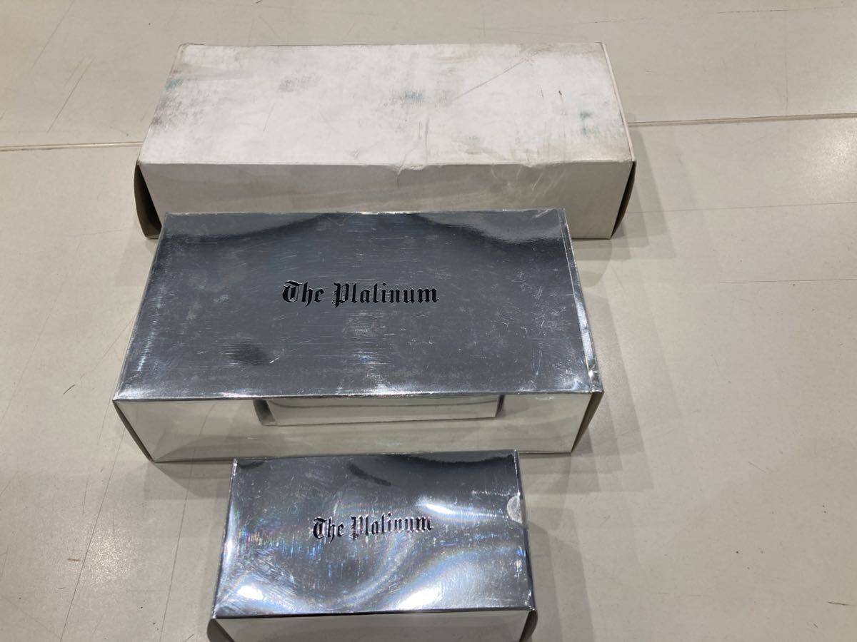 PLATINUM プラチナ 創業70周年記念万年筆 エボナイト チェイス柄 18Kリング 14K M 吸入式 万年筆 中古品_9