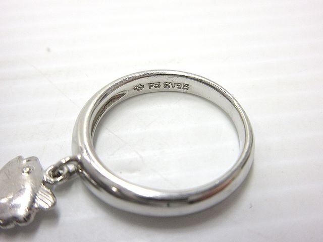 ☆ジュエリーマキ シルバーリング マンボウ モチーフ P5 SV95 刻印有
