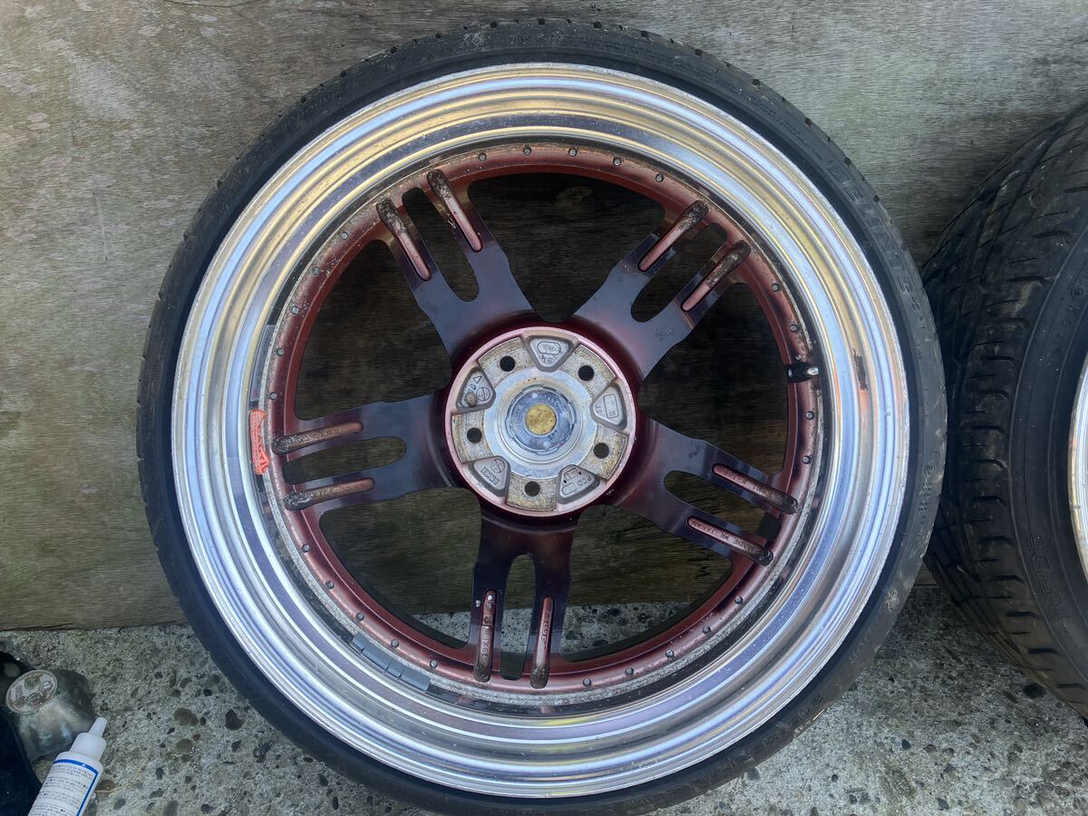超深リム AME シャレン XF55 19インチ 9J マイナス6!!!! 5穴 PCD114.3