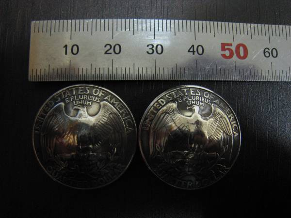 アメリカ　イーグル　25セント　コンチョ　送料120円　即決。_3