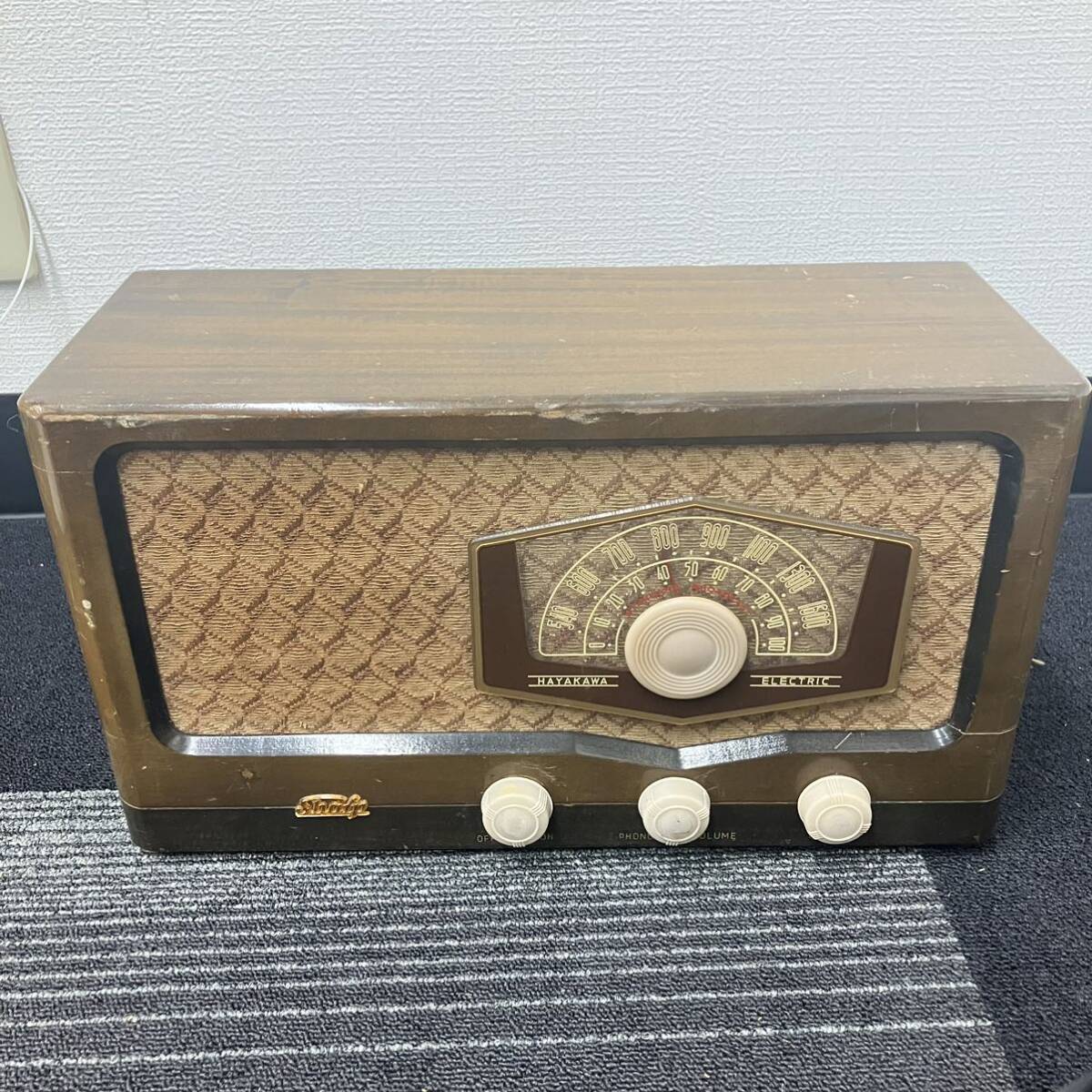 1円〜 5T HAYAKAWA ELECTRIC スーパーヘテロダイン受信機 真空管ラジオ