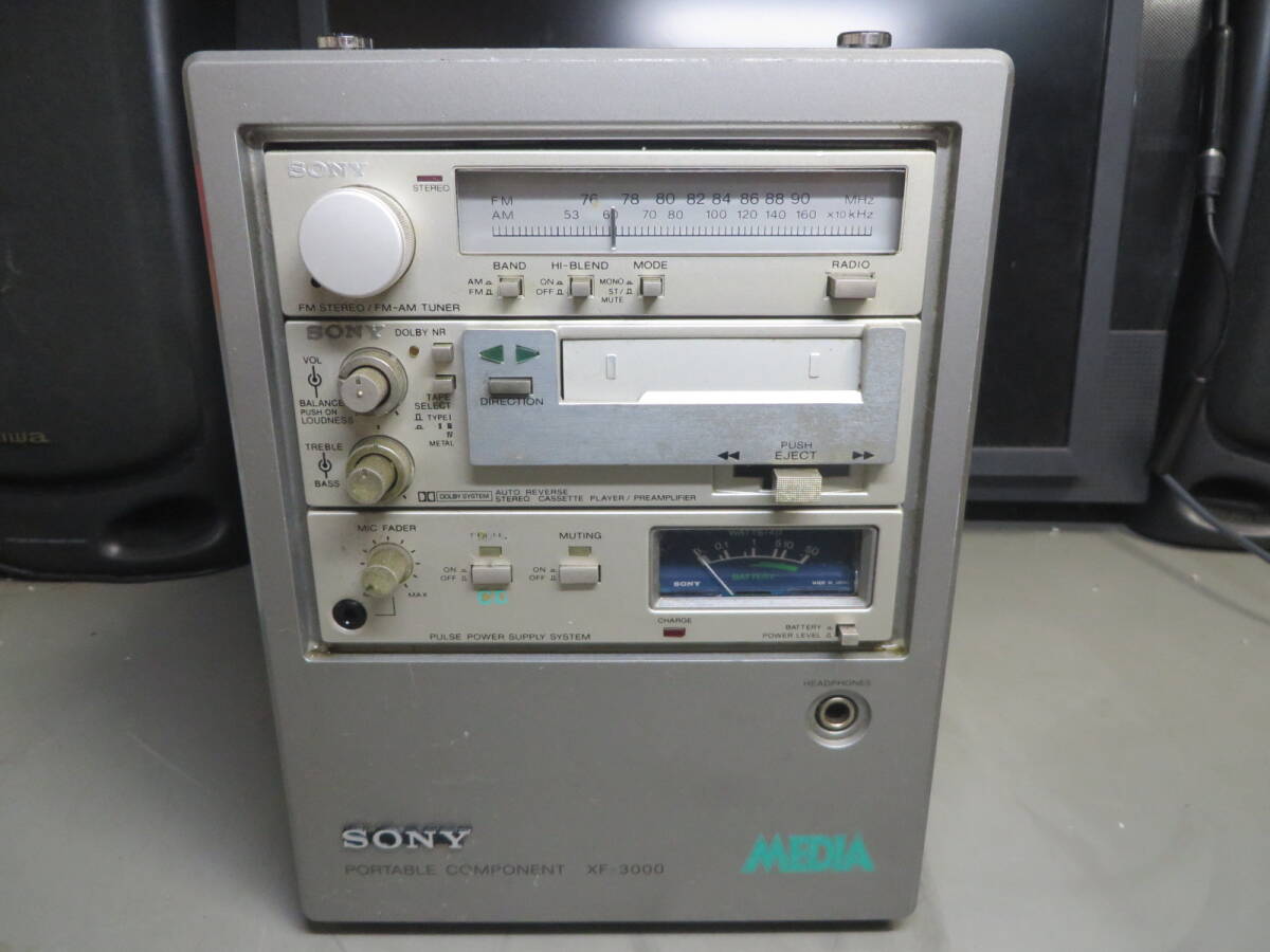 旧車に　レトロ　SONY　XF-3000　JUNK SONY XF-3000 MEDIA PORTABLE 中古ジャンク 40年もの