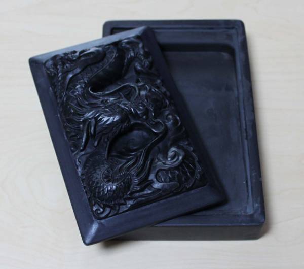 〓〓硯　蓋に龍、175×112×27〓〓_1