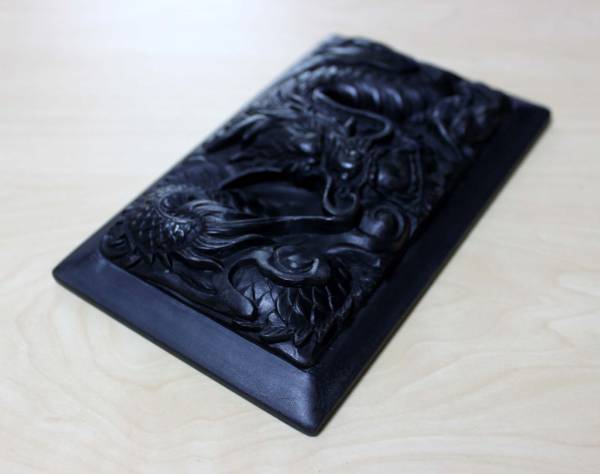 〓〓硯　蓋に龍、175×112×27〓〓_3