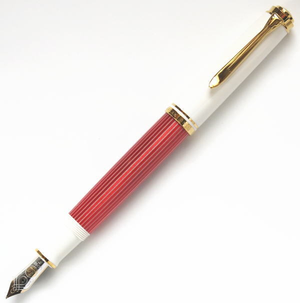 新品・希少品・送料無料 ペリカン万年筆 特別生産品 スーベレーン M600『 レッドホワイト 』　ペン先Ｆ(細字)_2