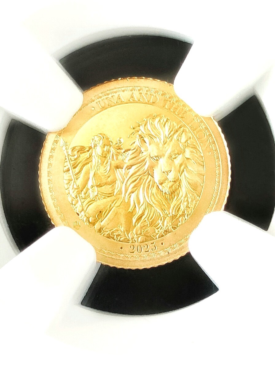 2023年 セントヘレナ 0.5g 金貨 NGC 2ポンド ウナとライオン PF69
