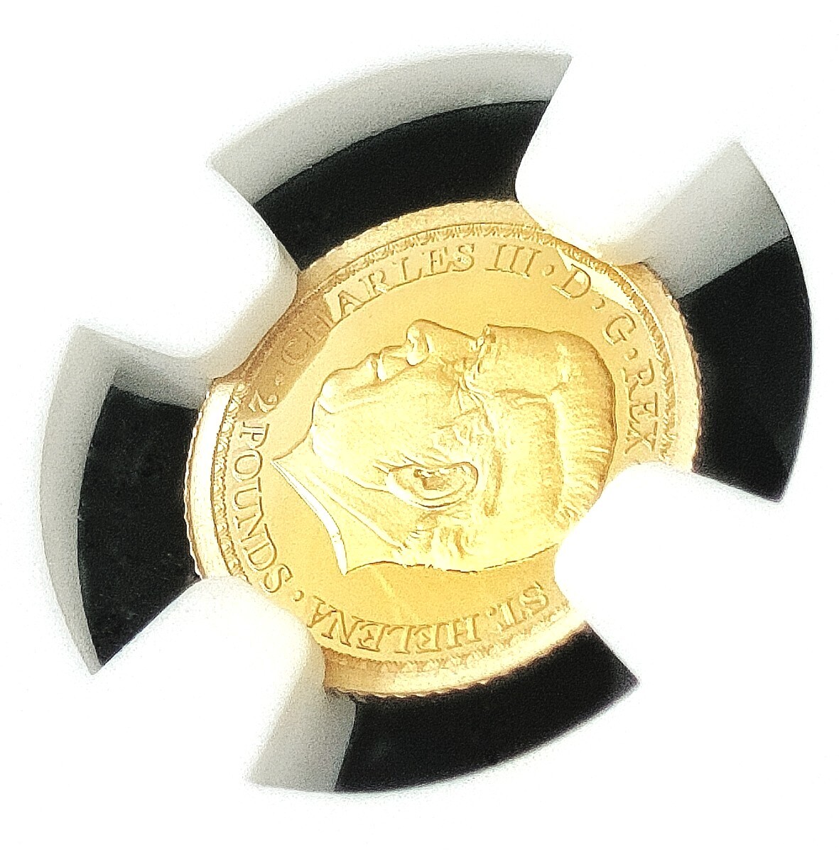 2023年 セントヘレナ 0.5g 金貨 NGC 2ポンド ウナとライオン PF69