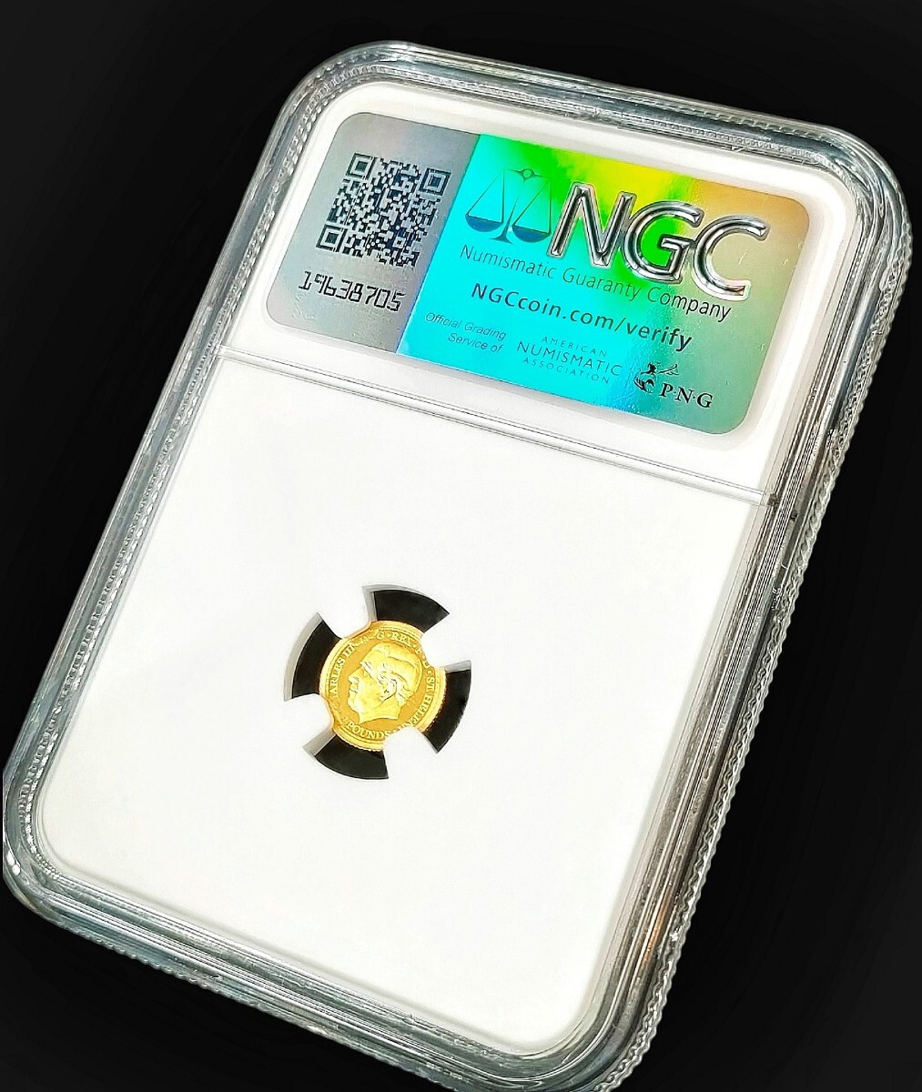 2023年 セントヘレナ 0.5g 金貨 NGC 2ポンド ウナとライオン PF69