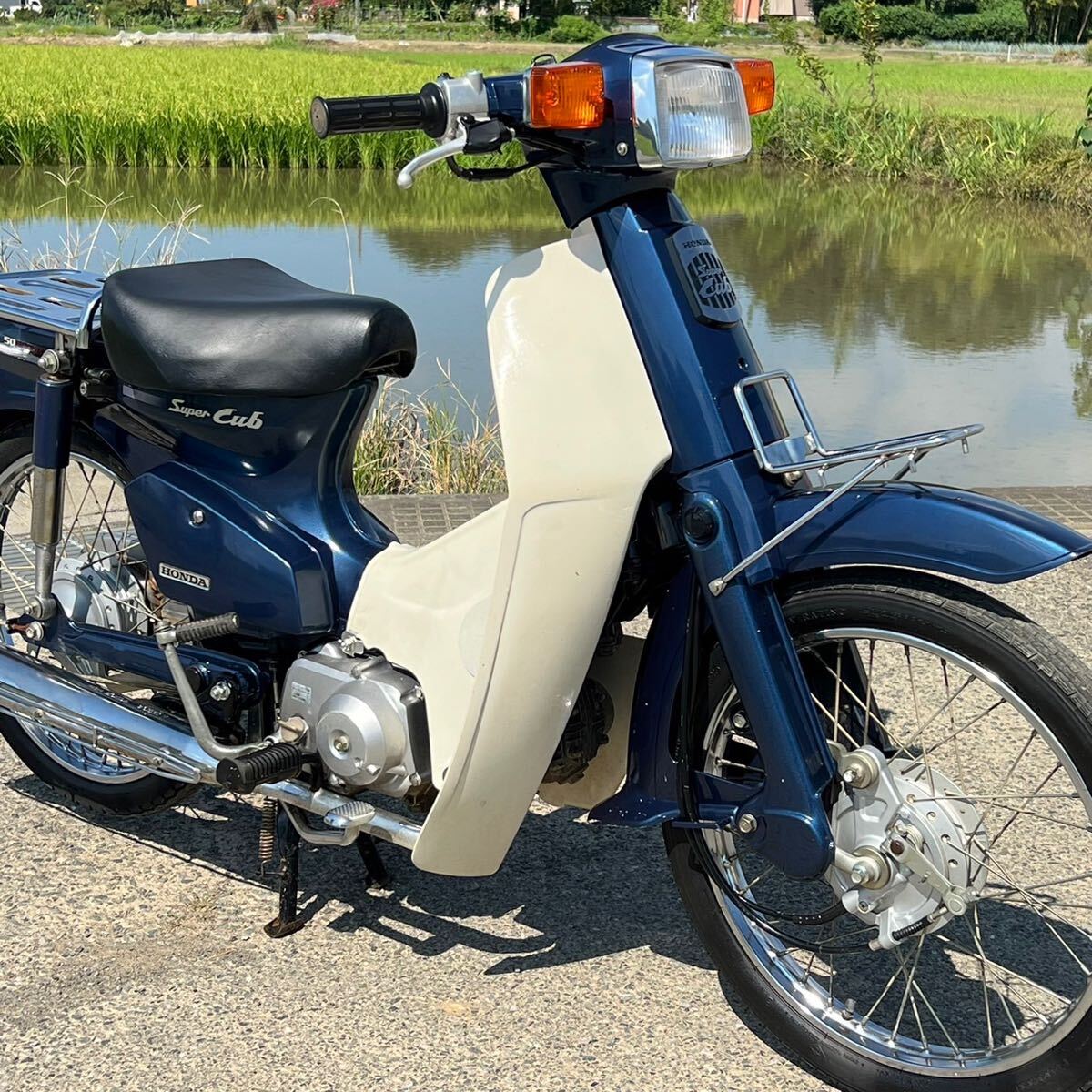 ホンダ C50カスタム スーパーカブ AA01 実動 書類付き 絶版 低走行 青 