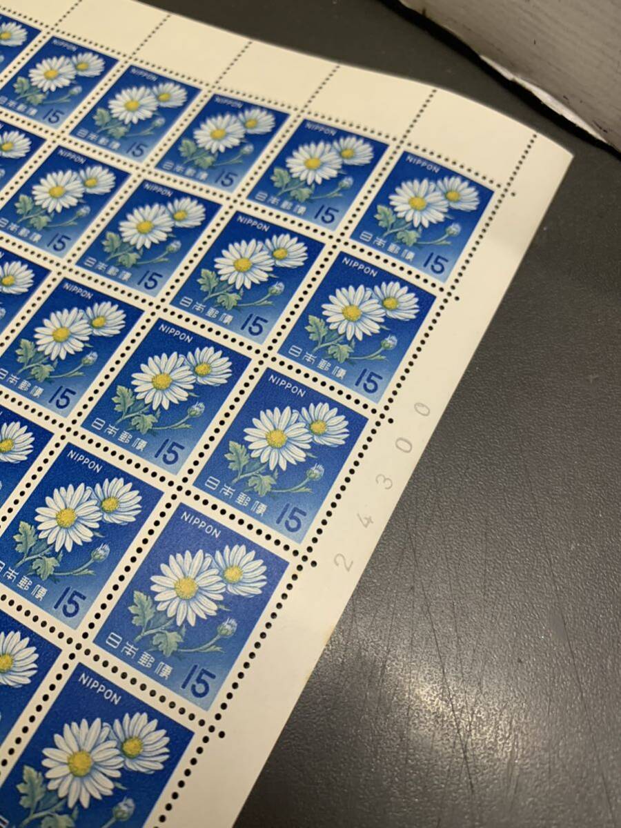 古い日本切手 きく15円切手 1シート100枚(特殊切手、記念切手)｜売買