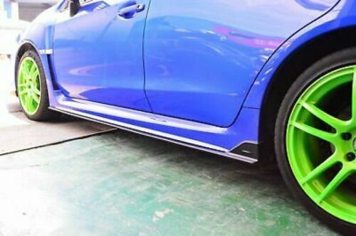 クリスタルブラックシリカ#D4S 塗装対応 スバル WRX VA系 S4 STI セダン STI サイドスカートスポイラー エアロ サイドステップスポイラー_2