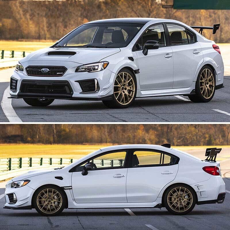 クリスタルブラックシリカ#D4S 塗装対応 スバル WRX VA系 S4 STI セダン STI サイドスカートスポイラー エアロ サイドステップスポイラー_3