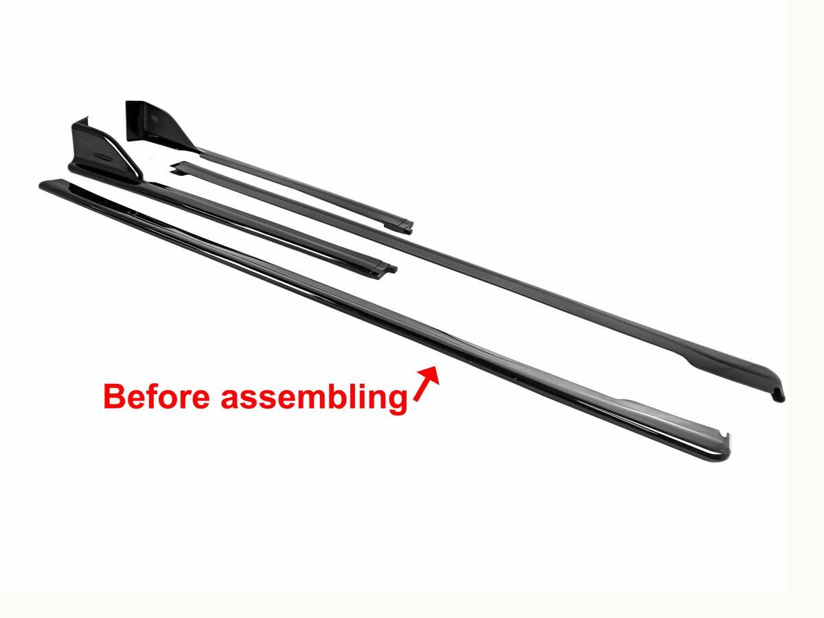 クリスタルブラックシリカ#D4S 塗装対応 スバル WRX VA系 S4 STI セダン STI サイドスカートスポイラー エアロ サイドステップスポイラー_4