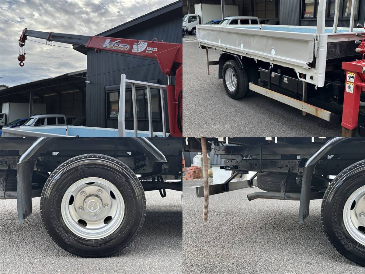 動画有！売り切り！車検付！H16年 三菱 キャンター 3段クレーン 古河ユニック フックイン 積載2t 4.8L ディーゼル 5速MT 好調！佐賀_6