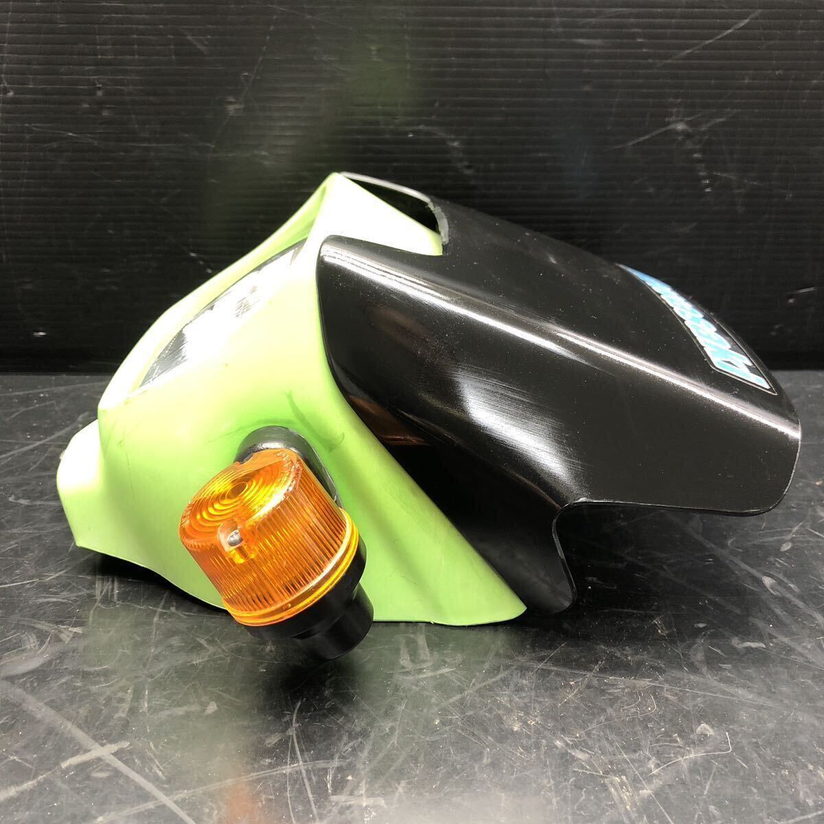 KLX250 □カワサキ Dトラッカー KLX250（LX250E）に適合する｜アッパーカウル・フロントカウルの KLX250（JBK-LX250S）に適合する｜アッパーカウル・フロント カワサキ純正ウインカー4個_レンズ割れ無し_交換 ■カワサキ　KLX250　ヘッドライトカウル、レンズ、ウインカー、アッパーカウル　2002年式　LX250E　Ｄトラッカー 管A336