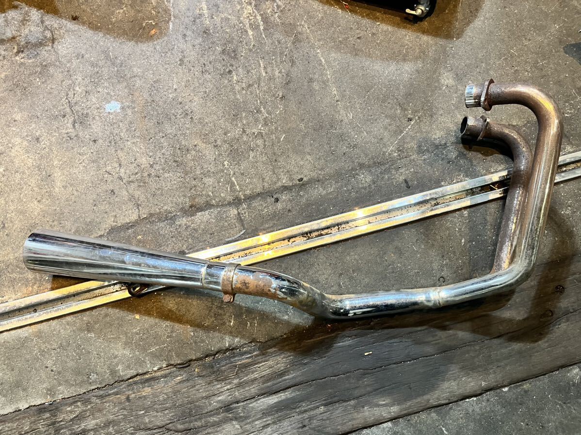 当時物 GS400 GS400E マック管 メガホンマフラー MAC管 本物 吸込み
