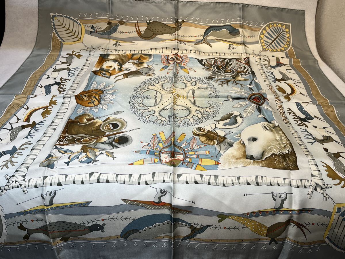 ○エルメス スカーフ HERMES 大判スカーフ LA VIE DU GRAND NORD カレ