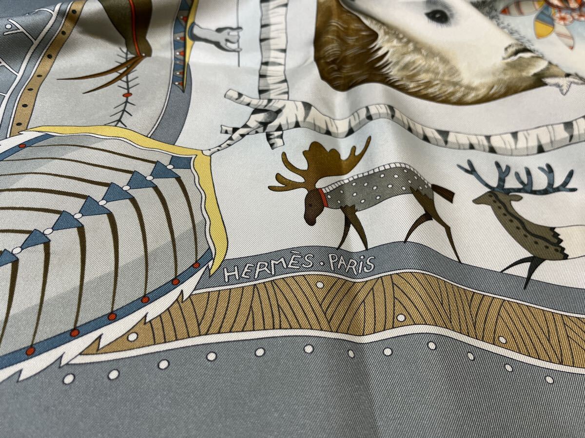 ○エルメス スカーフ HERMES 大判スカーフ LA VIE DU GRAND NORD カレ