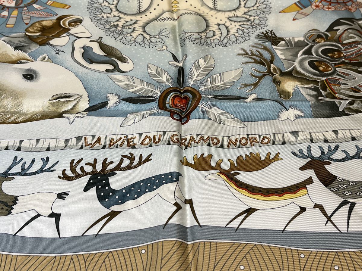 ○エルメス スカーフ HERMES 大判スカーフ LA VIE DU GRAND NORD カレ