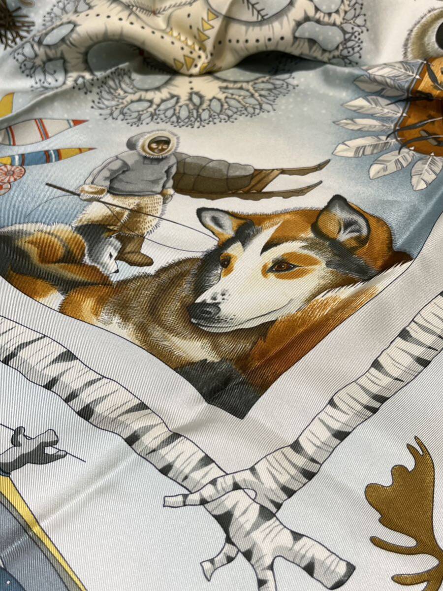 ○エルメス スカーフ HERMES 大判スカーフ LA VIE DU GRAND NORD カレ