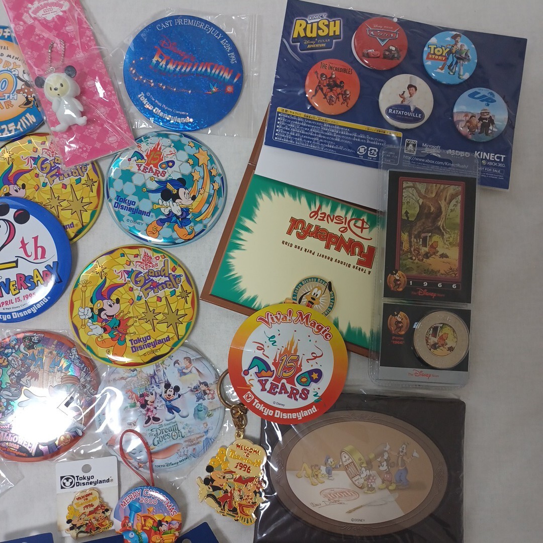 ディズニー　缶バッジ キーホルダー レトロ_3