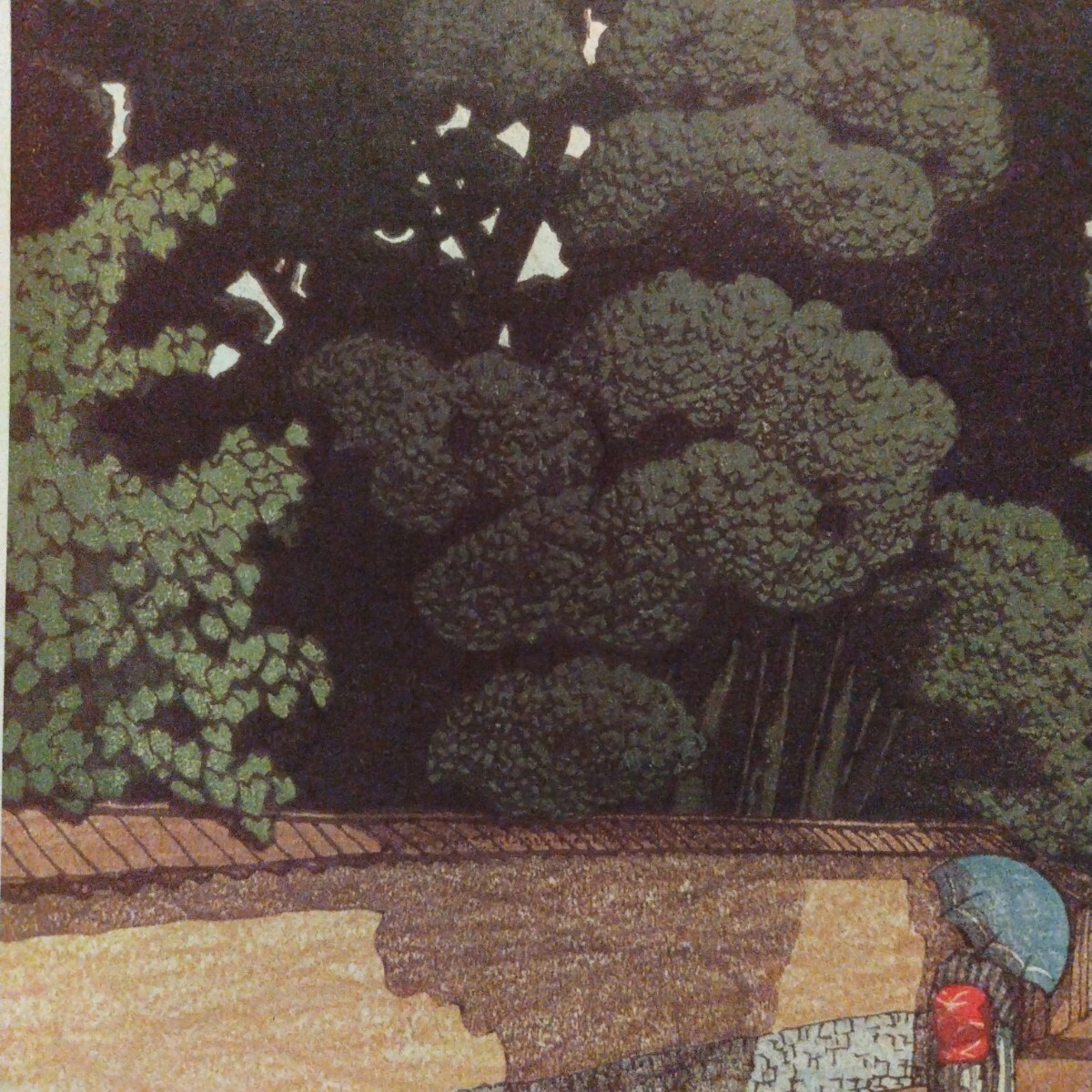 川瀬巴水　金沢下本多町　大正10年 こころの風景　印刷物　36cm×24cm　 木版画　アンティーク　ビンテージ　印刷物　同梱不可_5